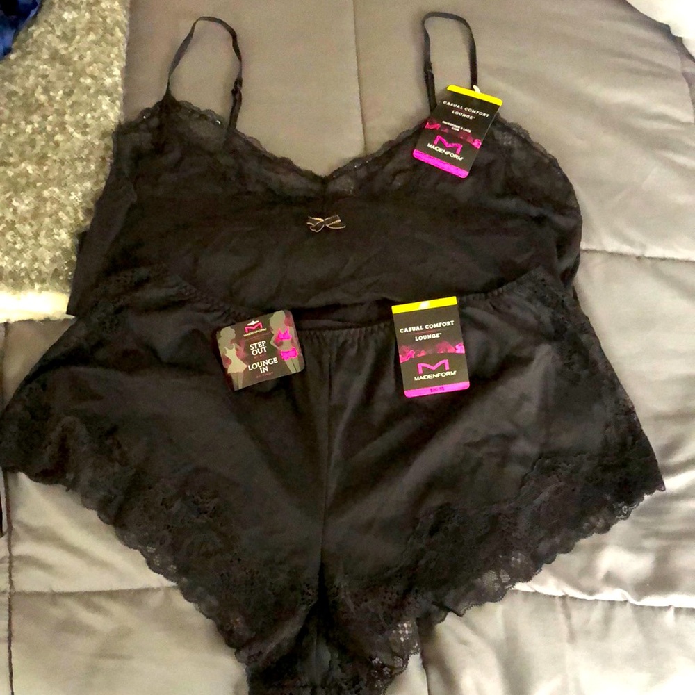 Maidenform step out lounge in tank and short set lingerie size M
